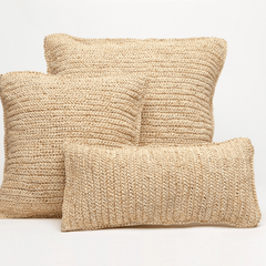Lulu Raffia Pillows - Set of Two - Our Boat House