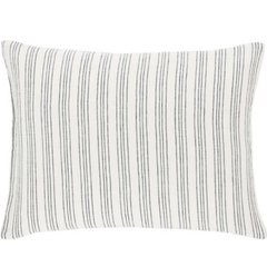 Lush Linen Sham - Slate Blue Stripe - Our Boat House