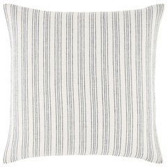 Lush Linen Sham - Slate Blue Stripe - Our Boat House