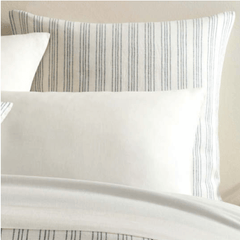Lush Linen Sham - Slate Blue Stripe - Our Boat House