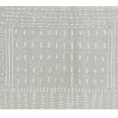 Machine Washable - Gray Running Stitch Rug - Our Boat House