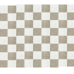 Machine Washable - Taupe Checkered Rug - Our Boat House