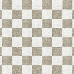 Machine Washable - Taupe Checkered Rug - Our Boat House