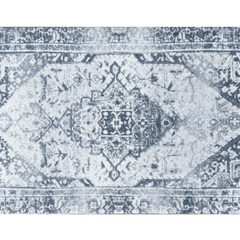 Machine Washable - Vintage Denim Blue Rug - Our Boat House