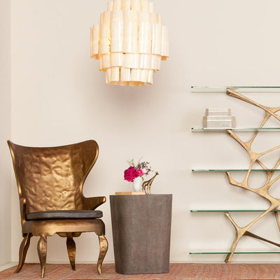 Madison Banana Bark Chandelier - Ivory - Our Boat House