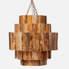 Madison Banana Bark Chandelier - Natural Dark - Our Boat House