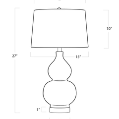 Madison Table Lamp - Navy - Our Boat House