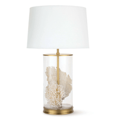Magelian Glass Table Lamp - Natural Brass - Our Boat House