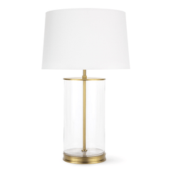 Magelian Glass Table Lamp - Natural Brass - Our Boat House