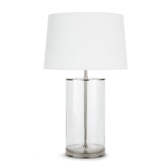 Magelian Glass Table Lamp - Nickel - Our Boat House