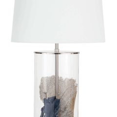Magelian Glass Table Lamp - Nickel - Our Boat House