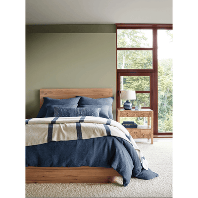 Magnolia Stripe Navy Blanket - Our Boat House