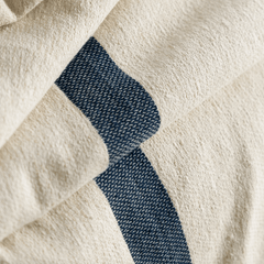 Magnolia Stripe Navy Blanket - Our Boat House
