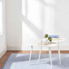 Mainsail Handwoven Indoor/Outdoor Rug - French Blue - Our Boat House