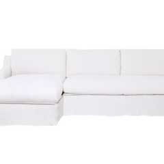 Majorca Deluxe Slipcovered Sectional w/LAF Lounge - Our Boat House