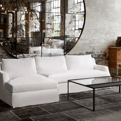 Majorca Deluxe Slipcovered Sectional w/LAF Lounge - Our Boat House