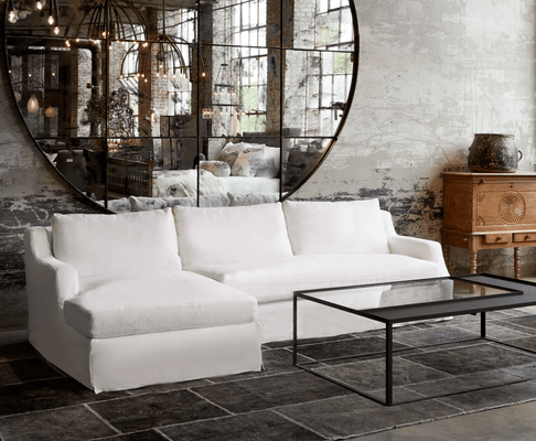 Majorca Deluxe Slipcovered Sectional w/LAF Lounge - Our Boat House