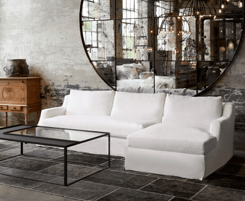 Majorca Deluxe Slipcovered Sectional w/RAF Lounge - Our Boat House