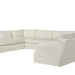 Majorca Deluxe Three - Piece U - Slipcovered 172in Sectional - Our Boat House