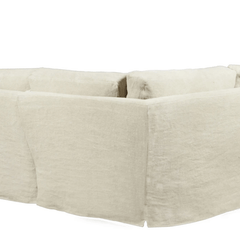 Majorca Deluxe Two - Arm Slipcovered 120in x 121in Sectional - RAF - Our Boat House