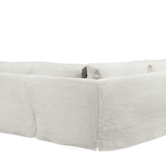 Majorca Deluxe Two - Arm Slipcovered 121in x 120in Sectional - LAF - Our Boat House