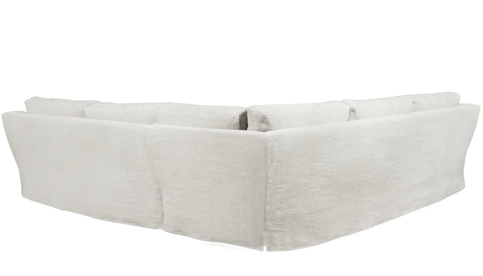Majorca Deluxe Two - Arm Slipcovered 121in x 120in Sectional - LAF - Our Boat House