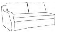 Majorca Deluxe Two - Arm Slipcovered 121in x 120in Sectional - LAF - Our Boat House