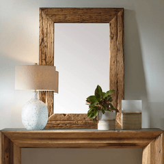Maldives Rustic Pine Wood Mirror - Our Boat House