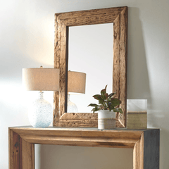 Maldives Rustic Pine Wood Mirror - Our Boat House