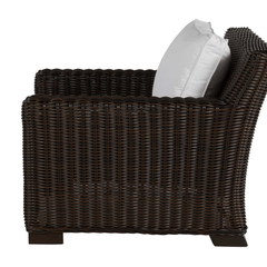 Malibu Outdoor Wicker Chair - Black Walnut - Our Boat House