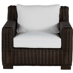 Malibu Outdoor Wicker Chair - Black Walnut - Our Boat House