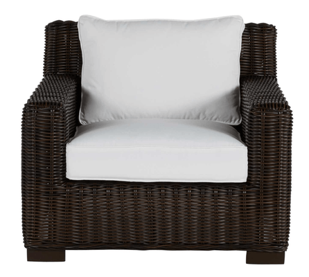 Malibu Outdoor Wicker Chair - Black Walnut - Our Boat House