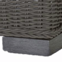Malibu Outdoor Wicker Ottoman - Slate Gray - Our Boat House