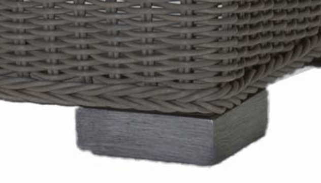 Malibu Outdoor Wicker Ottoman - Slate Gray - Our Boat House