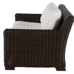 Malibu Outdoor Wicker Sofa - Black Walnut - Our Boat House