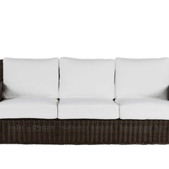 Malibu Outdoor Wicker Sofa - Black Walnut - Our Boat House