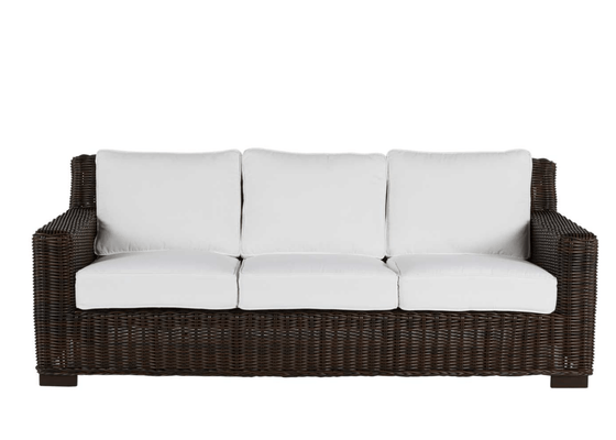 Malibu Outdoor Wicker Sofa - Black Walnut - Our Boat House