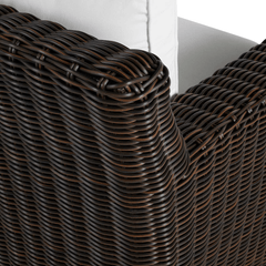 Malibu Outdoor Wicker Sofa - Black Walnut - Our Boat House