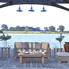 Malibu Outdoor Wicker Sofa - Slate Gray - Our Boat House