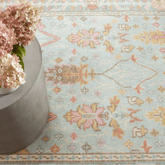 Mara Sky Hand Knotted Wool Rug - Our Boat House