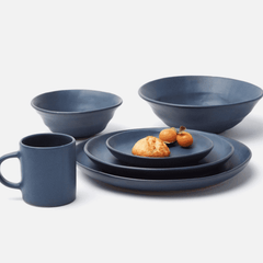 Marcus Matte Navy Dinnerware Set - Our Boat House