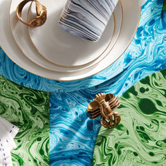 Marlin Lobster Brass Napkin Ring Set - Our Boat House