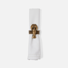 Marlin Lobster Brass Napkin Ring Set - Our Boat House