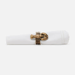 Marlin Lobster Brass Napkin Ring Set - Our Boat House