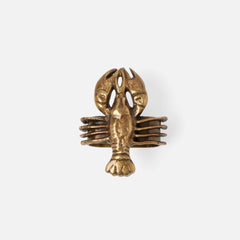 Marlin Lobster Brass Napkin Ring Set - Our Boat House