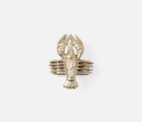 Marlin Tarnished Silver Lobster Napkin Ring - Our Boat House