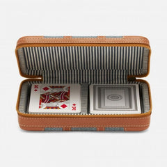 Marlow Leather Playing Card Box Set s/2 - Our Boat House