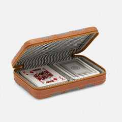 Marlow Leather Playing Card Box Set s/2 - Our Boat House