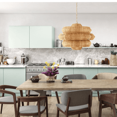 Marseille Rattan Chandelier - Two Sizes - Our Boat House