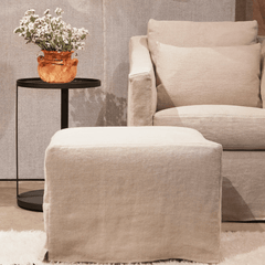 Maui Deluxe 30in Slipcovered Swivel Chair - Our Boat House